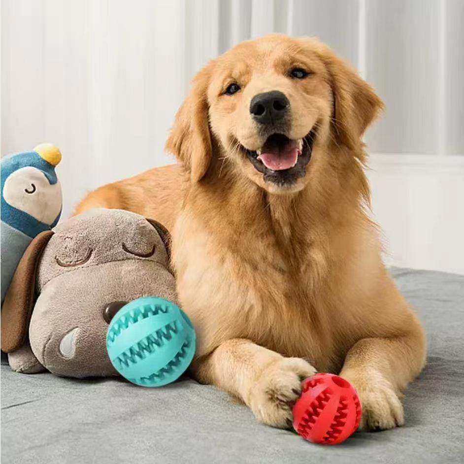 Dog Toys Treat Balls Interactive Hemp Rope Rubber Leaking Balls For Small Dogs Chewing Bite Resistant Toys Pet Tooth Cleaning Bite Resistant Toy Ball For Pet Dogs Puppy