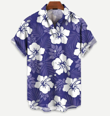 Youth Vacation Casual Beach Style Short Sleeve Men