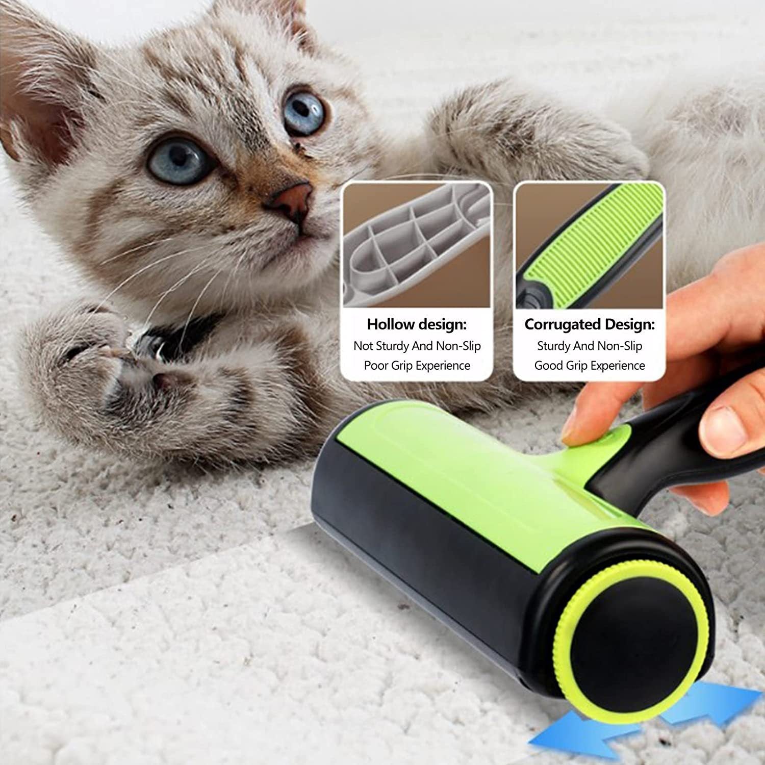 Pet Removes Hairs Cat And Dogs Green Cleaning Brush Fur Removing Animals Hair Brush Clothing Couch Sofa Carpets Combs