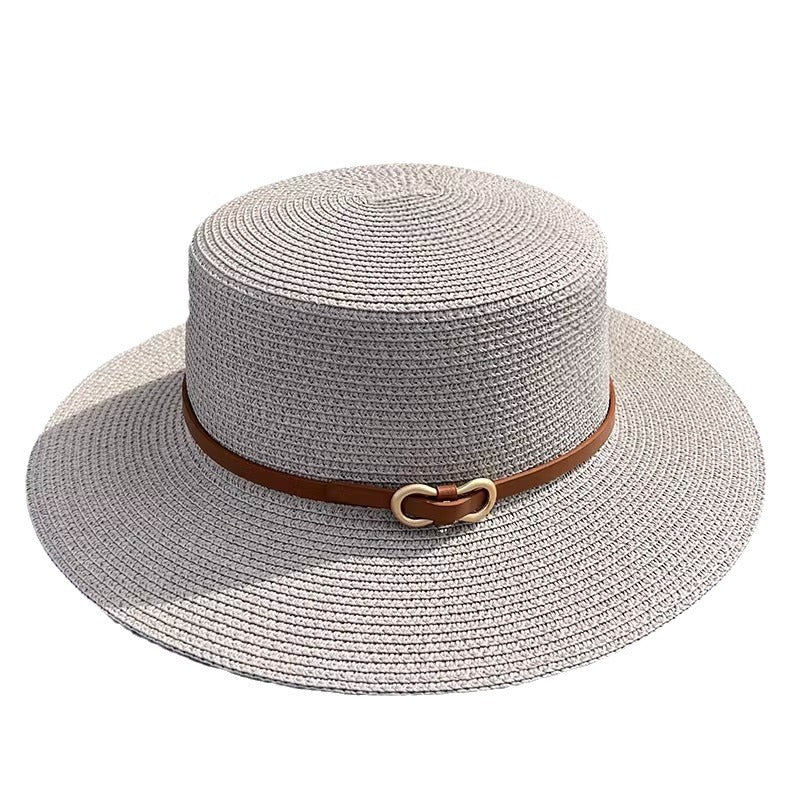 Flat Straw Hat Women&