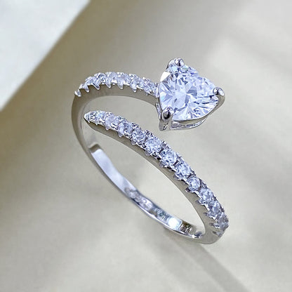 New S925 Silver Lace Skirt Ring Female Fresh European And American Popular Ins Style Design Zircon Ring