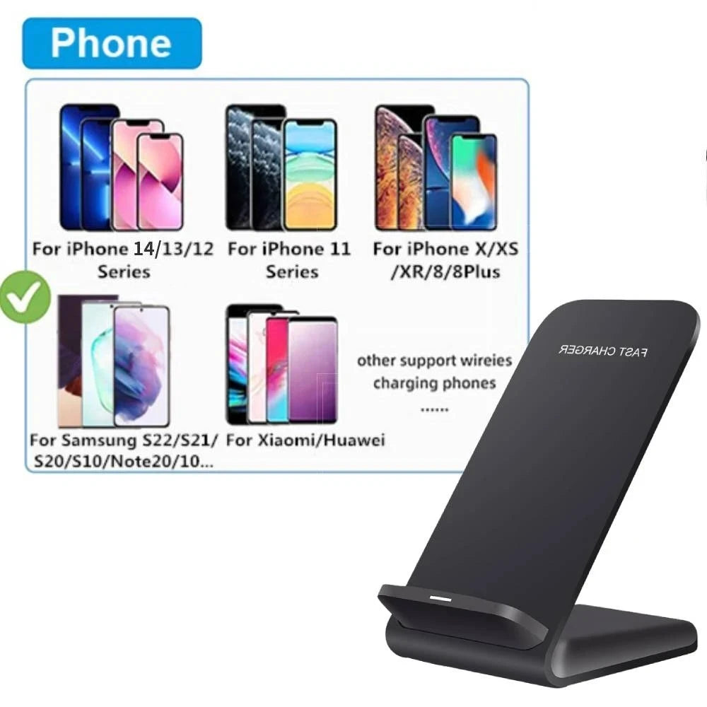 100W Fast Wireless Charger for Samsung S23 S22 S24 Quick Charging Stand For iPhone 14 13 12 11 Pro Max XS XR X 8 Plus Xiaomi 11