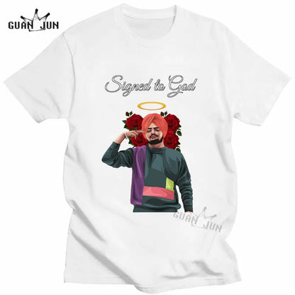 Indian Rapper Sidhu Moose Wala Men T Shirts Crewneck Loose T-Shirt Short Sleeve Hip Hop Streetwear Casual Unisex Cotton T-shirts