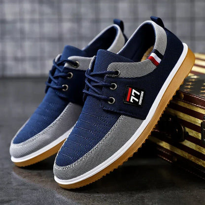 Light  Sneakers Shoes for Men Canvas Shoes Breathable Beef Tendon Bottom Casual Vulcanized Shoes Work Footwear Tenis Masculino