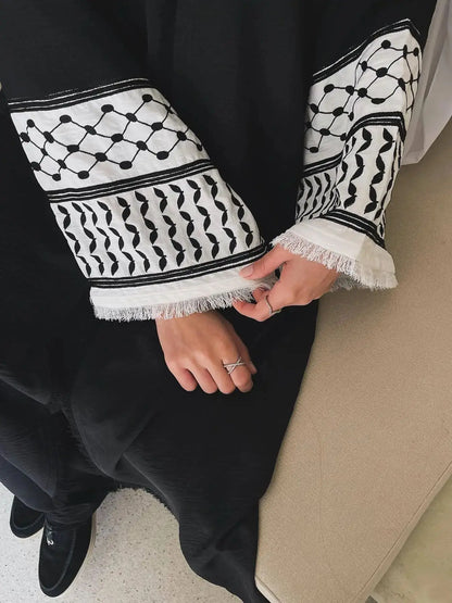 Fashion Embroidery Kimono Oversized Muslim Robe abaya syari female full length Taseel Muslim abaya Worship Service abayas wy1969