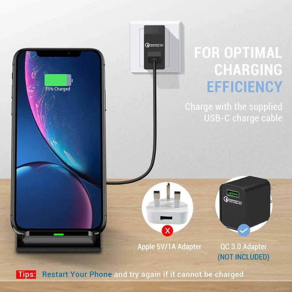 100W Fast Wireless Charger for Samsung S23 S22 S24 Quick Charging Stand For iPhone 14 13 12 11 Pro Max XS XR X 8 Plus Xiaomi 11