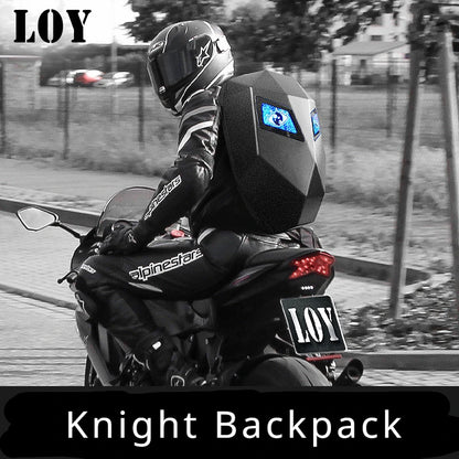 New LOY LED Knight Cycling Backpack with Eye Mochilas para motocicletas Waterproof Laptops Motorcycle Helmet Bags Saco Moto