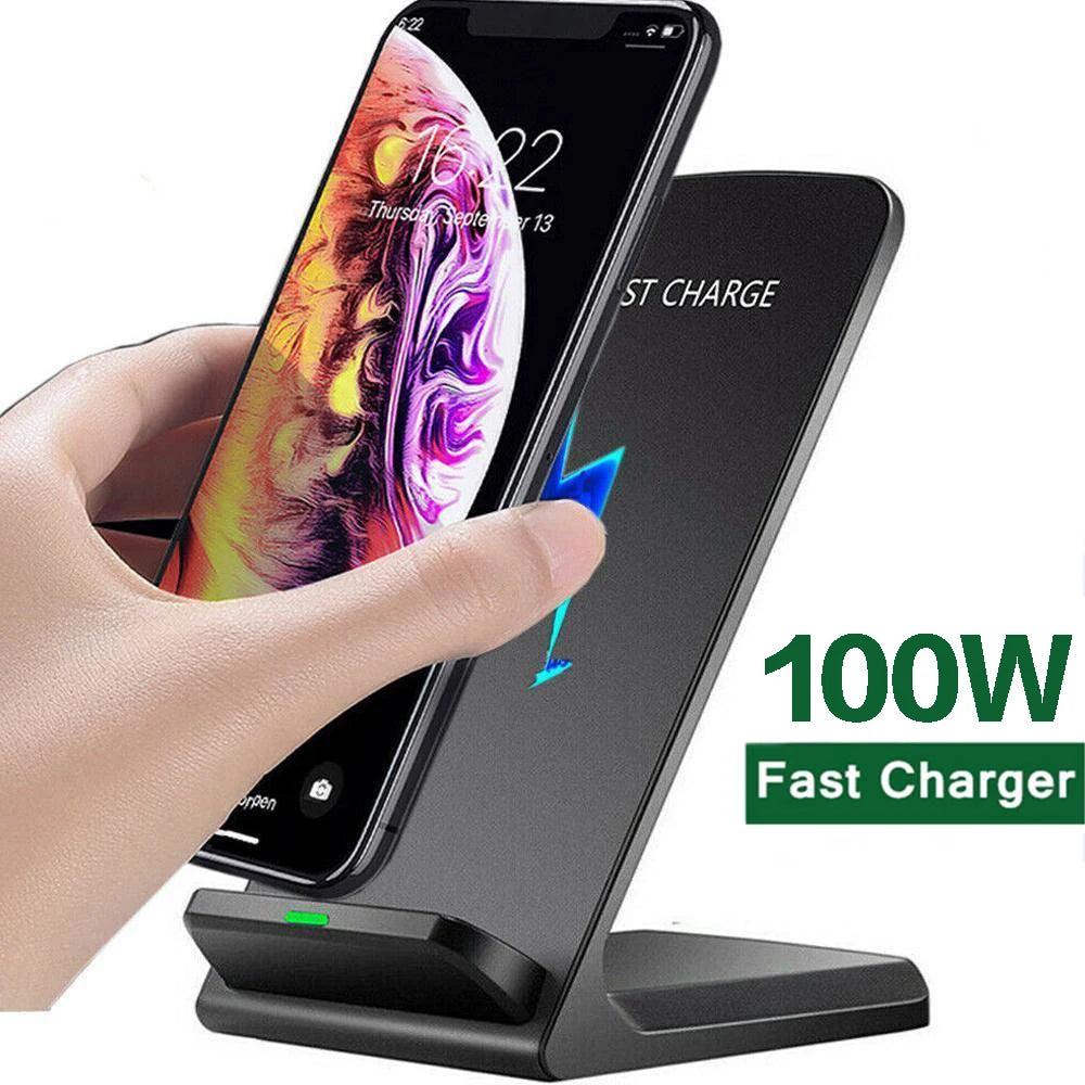 100W Fast Wireless Charger for Samsung S23 S22 S24 Quick Charging Stand For iPhone 14 13 12 11 Pro Max XS XR X 8 Plus Xiaomi 11