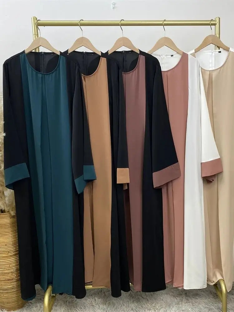 Ramadan Eid Muslim Abaya Dubai Luxury Splicing Fake Two Pieces Abayas For Women Kaftan Modest Dress Islam Caftan Marocain Femme