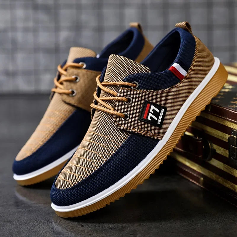 Light  Sneakers Shoes for Men Canvas Shoes Breathable Beef Tendon Bottom Casual Vulcanized Shoes Work Footwear Tenis Masculino