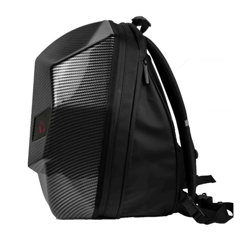 Motorcycle backpack with LED eyes men hard shell waterproof knight helmet bag riding motorcycle backpack luminous gift